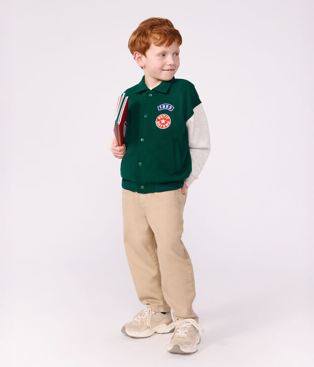 Children's 5-pocket denim trousers. beige