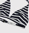 Women's Two-Piece Stripy Swimsuit SMOKING blue/MARSHMALLOW white