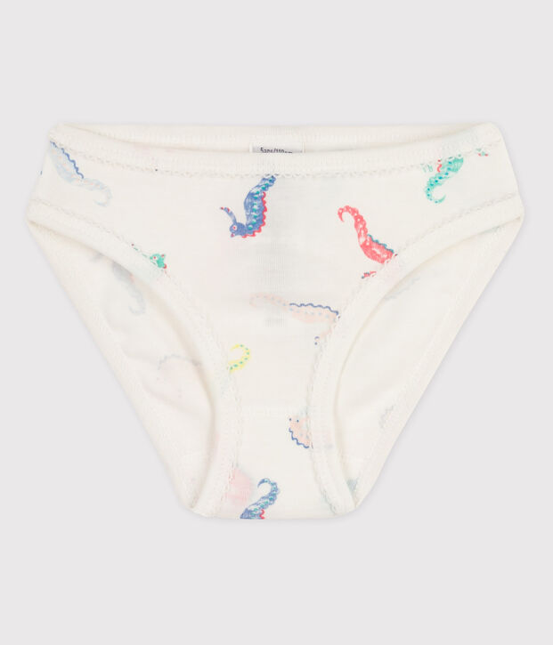 Girls' Cotton Briefs white/pink/multicolor
