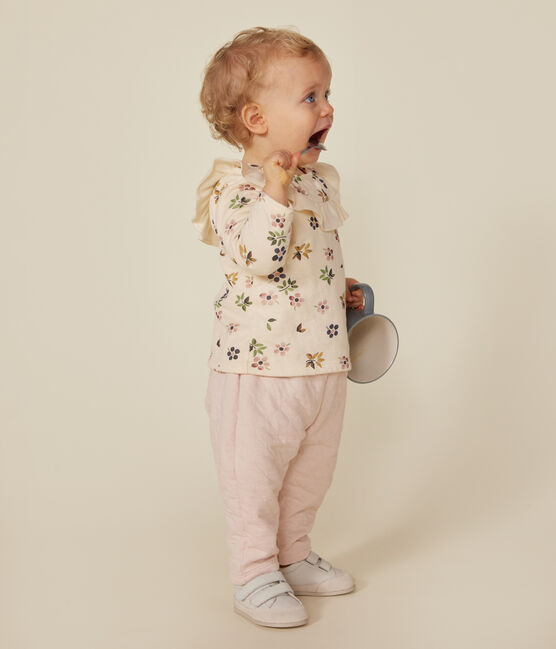 Babies' tube-knit blouse AVALANCHE white/MULTICO