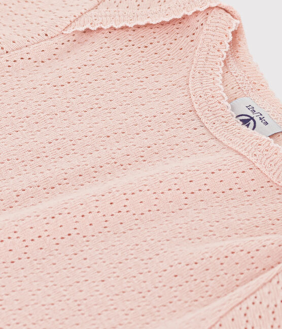 Babies' Short-Sleeved Openwork Bodysuit SALINE pink