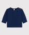 Babies' Long-Sleeved Cotton T-shirt MEDIEVAL blue
