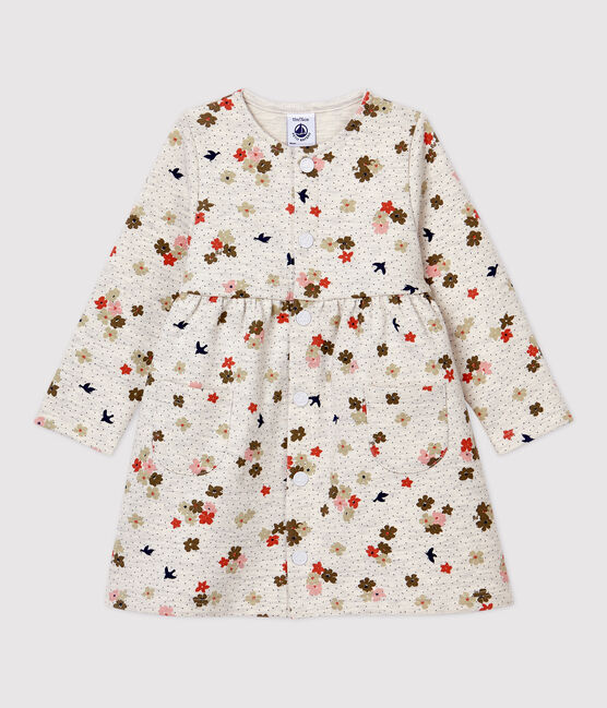 Babies' Quilted Dress MONTELIMAR beige/MULTICO white
