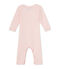 Baby girls' short wool and cotton coverall VIENNE pink/GRETEL pink