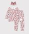 Children's cotton fox costume pyjamas white/multicolor