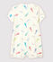 Baby Girls' Seahorse Pattern Cotton Playsuit MARSHMALLOW white/GRETEL pink