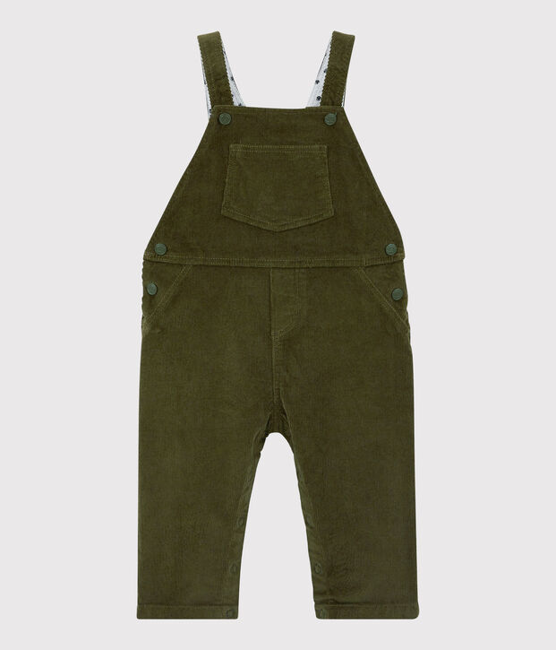 Babies' Velour Dungarees green