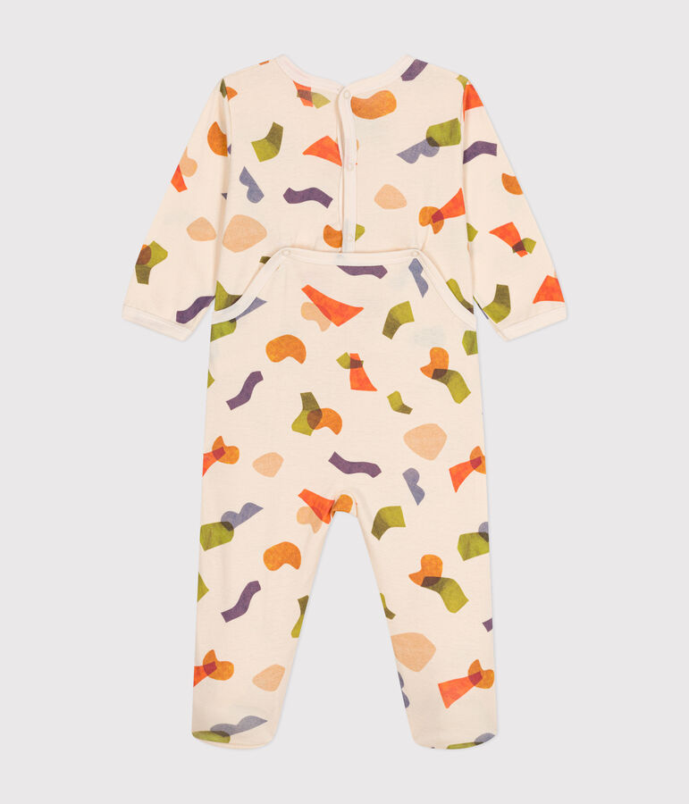 Babies' Printed Cotton Pyjamas Ecru/multicolor