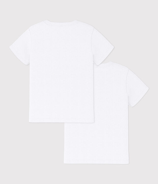 Boys' White Short-sleeved T-Shirts - 2-Pack multicolor