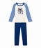 Little boy's pyjamas LIMOGES blue/MULTICO white