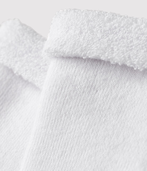 Babies' White Terry Socks white