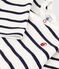 Babies' Stripy Rib Knit Pyjamas MARSHMALLOW white/SMOKING blue