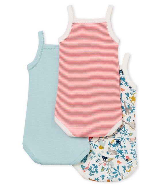 Baby Girls' Bodysuits with Straps - Set of 3 variante 1