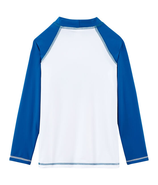 Unisex sun protection T-shirt MARSHMALLOW white/RIYADH blue
