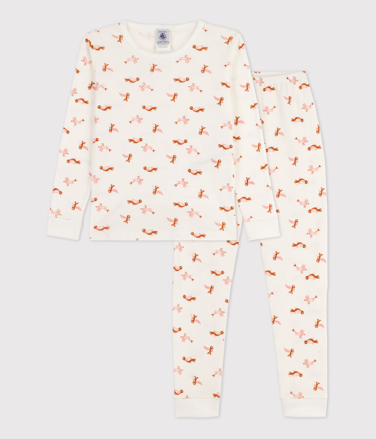 Bird Themed Cotton Snugfit Pyjamas white/multicolor