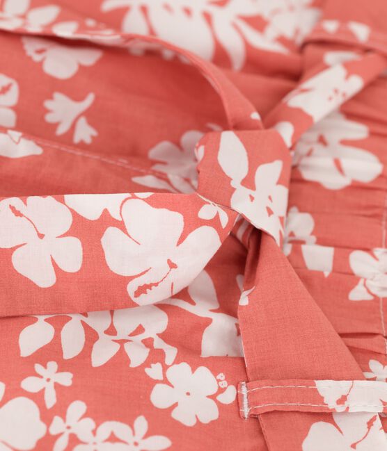 Girls' Gingham Poplin Shorts PAPAYE pink/MARSHMALLOW