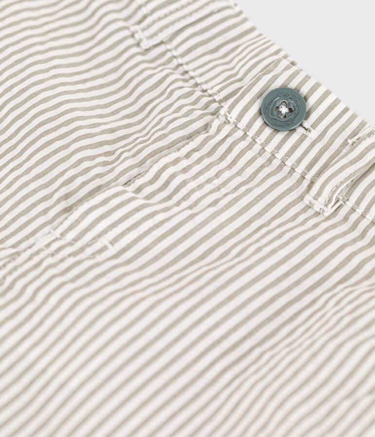 Babies' Seersucker Shorts green/white