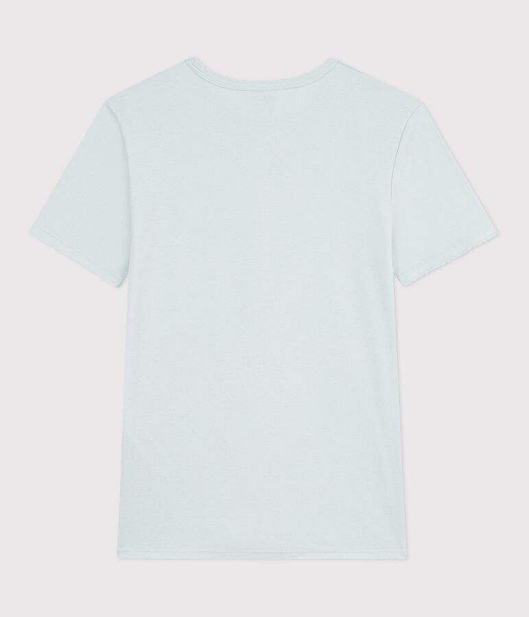 Women's short-sleeved plain cotton T-shirt blue