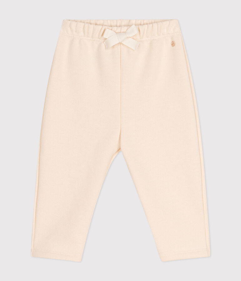 Babies' fleece trousers Ecru