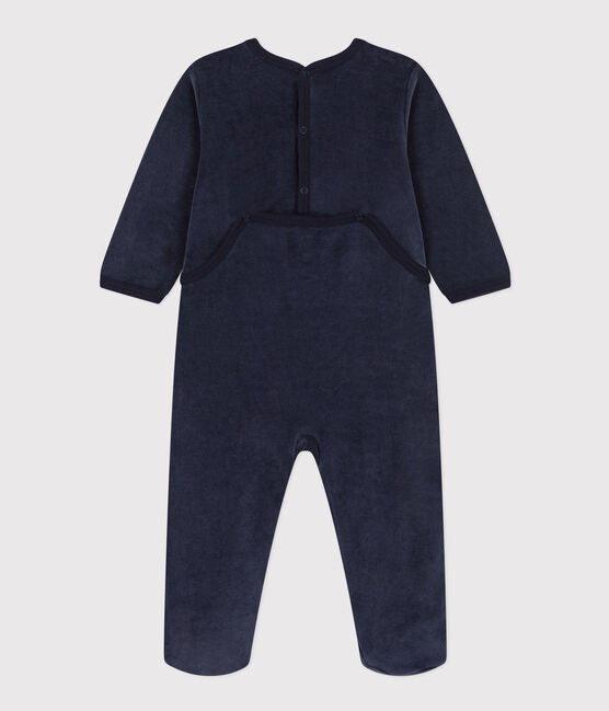 Babies' Velour Dog Patterned Pyjamas SMOKING blue