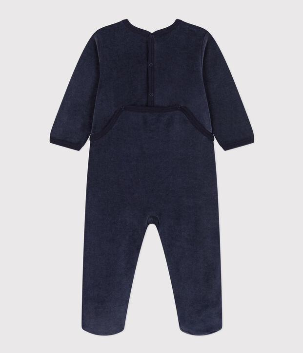Babies' Velour Dog Patterned Pyjamas SMOKING