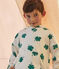 Boys' Fleece Hoodie MARSHMALLOW white/GAZON green
