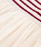 Children's long-sleeved dress in cotton and tulle MILK red/AMARANTE