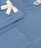 Women's openwork cotton pyjama shorts and plain T-shirt BEACH blue