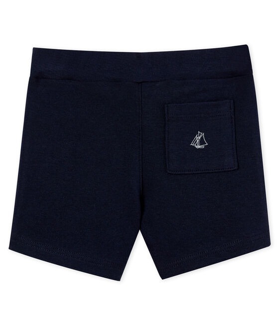 Baby boys' plain shorts SMOKING blue