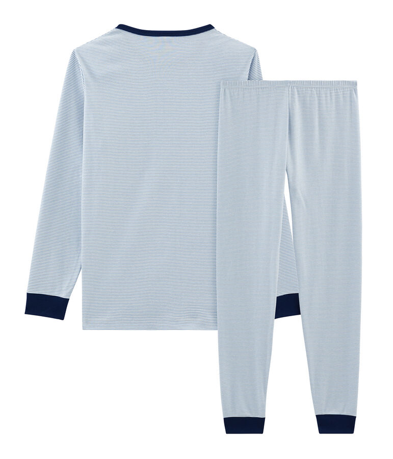 Boys' Ribbed Pyjamas blue/white