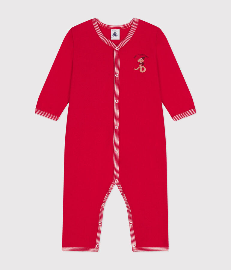 Babies' footless cotton pyjamas red