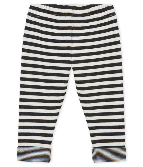 Baby boy's striped trousers CITY black/MARSHMALLOW white
