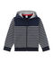 Boy's striped zippered sweatshirt SMOKING blue/COQUILLE beige