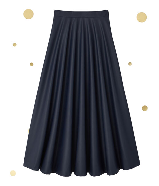 Women's long skirt. Petit bateau x Marie-Agnès Gillot SMOKING blue