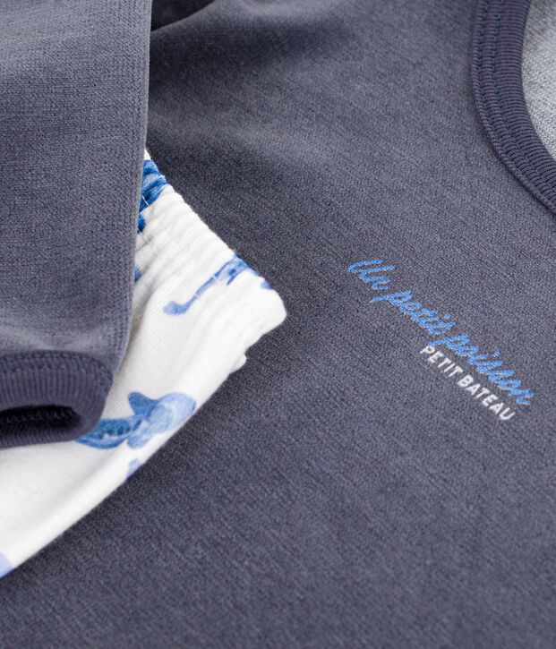 Pyjama  en coton white/blue/multicolor
