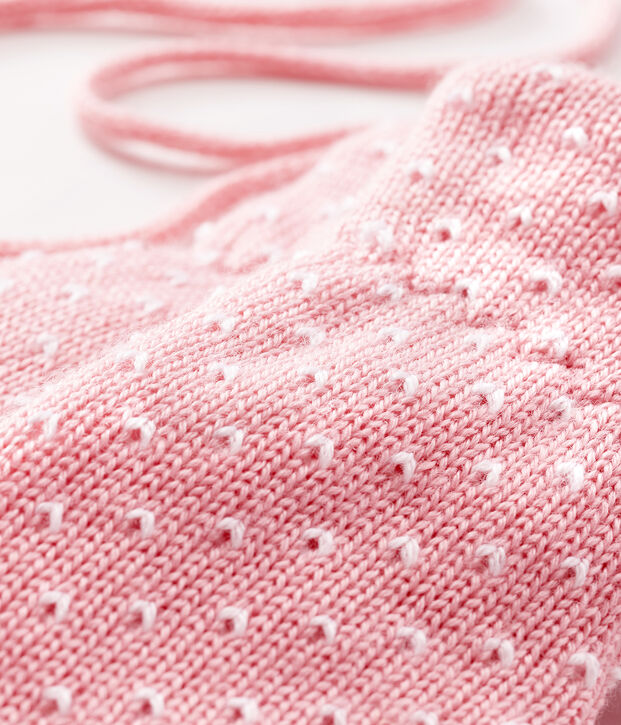 Unisex Baby Fleece-Lined Mittens pink/white