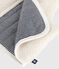 Sleeveless baby vest in milleraies cotton and sherpa MILK /MULTICO