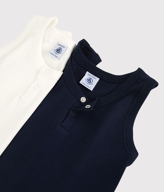Boys' Ribbed Cotton Vests - 2-Pack variante 1