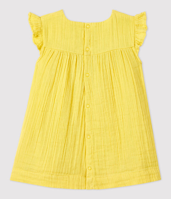 Babies' Organic Cotton Gauze Dress ORGE yellow