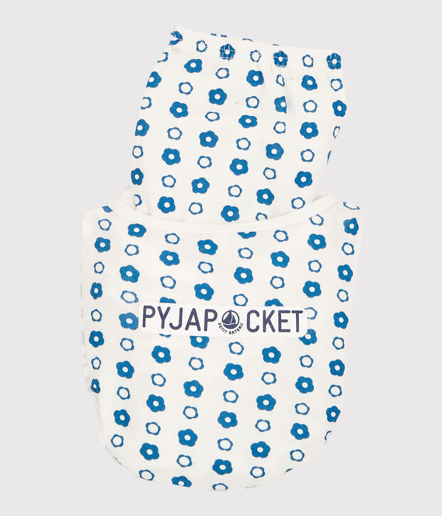 Unisex Graphic Floral Print Organic Cotton Pyjamas white/blue