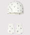 Newborn Babies' Bonnet and Mittens Set in Rib Knit variante 2