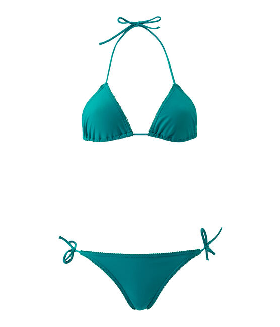 Women's plain bikini VERDE green