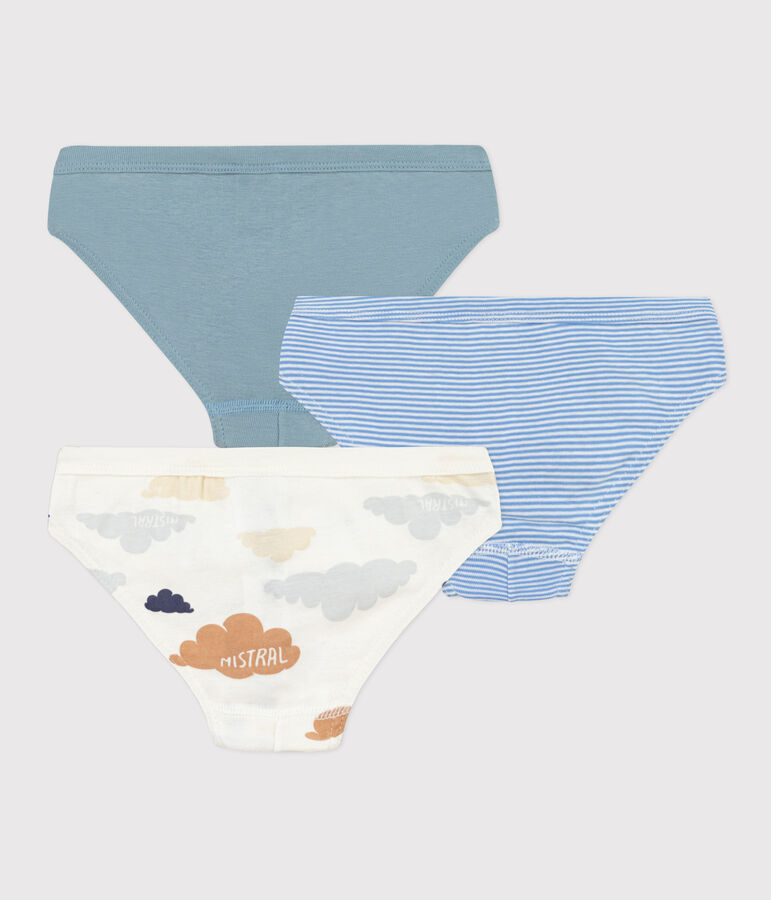 Boys' Cloud Patterned Cotton Briefs - 3-Pack multicolor