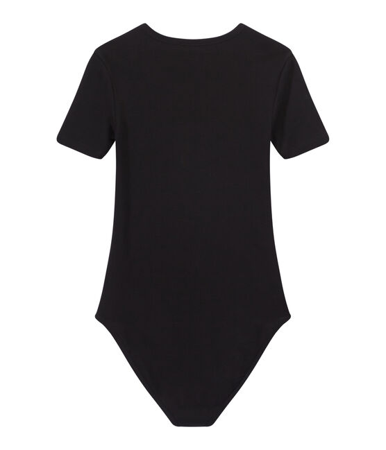 Women's striped te-shirt NOIR black