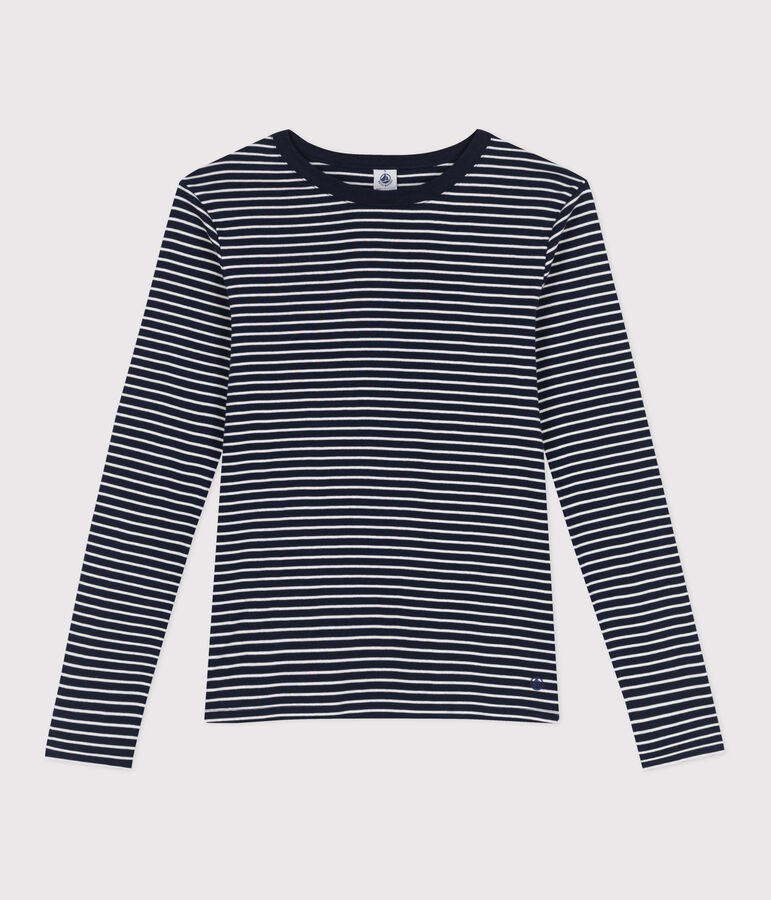 Women's Iconic striped cotton T-Shirt blue/white