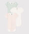 Babies' short-sleeved floral cotton bodies - 3-pack variante 1