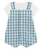 Baby boys' playsuit FONTAINE blue/MARSHMALLOW white
