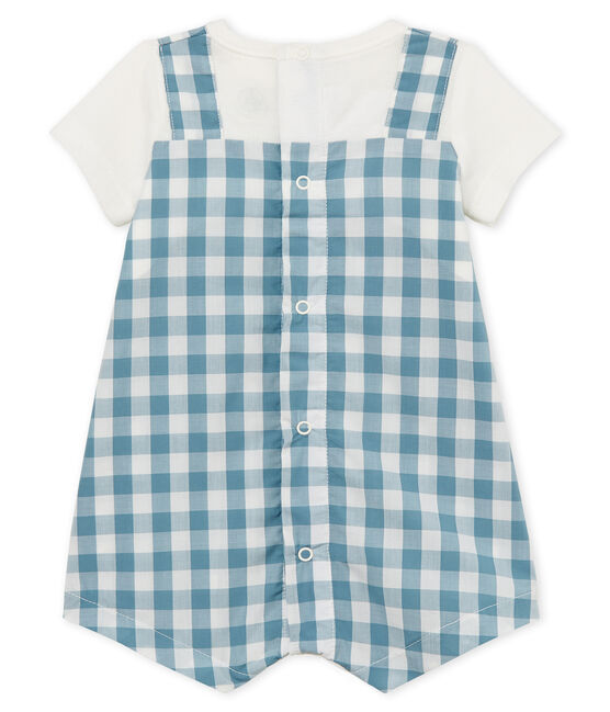 Baby boys' playsuit FONTAINE blue/MARSHMALLOW white