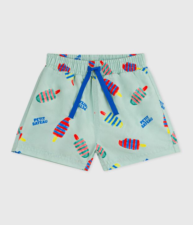 Babies' ice-cream print swim shorts blue/multicolor