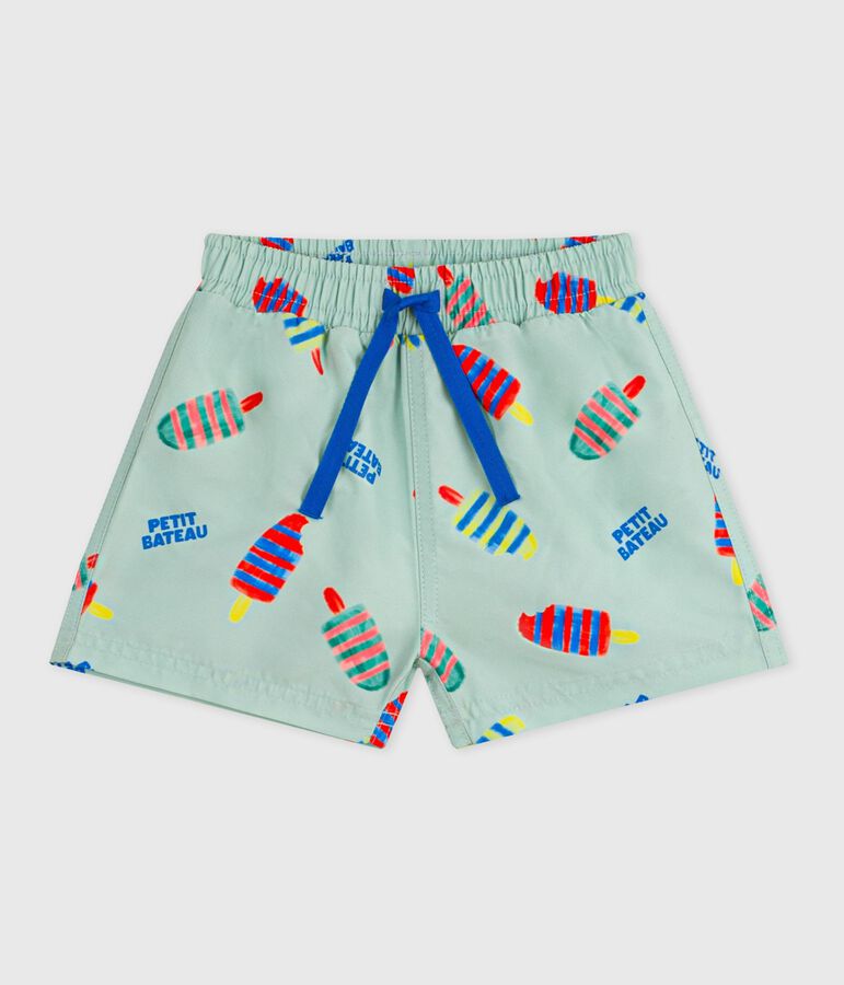 Babies' ice-cream print swim shorts blue/multicolor